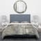 Designart 'Grey Silver Geometric Composition' Geometric Bedding Set - Duvet Cover & Shams